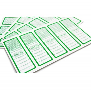 100 x All Purpose Test Tags - Single Colour - Green